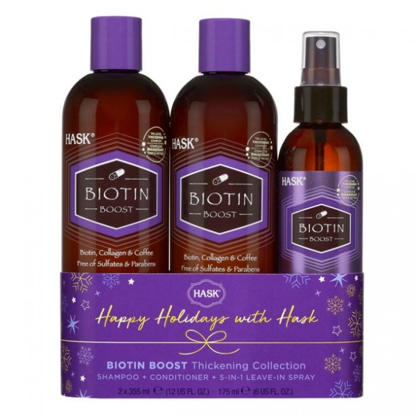 Hask Biotin Boost Deal - Shampoo Conditioner & 5-in-1 Leave-in Spray Set