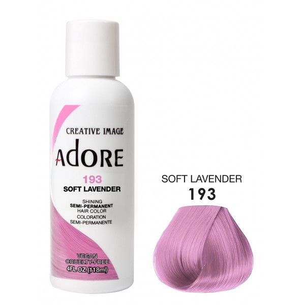 Adore Semi Permanent Hair Color 193 - Soft Lavender 