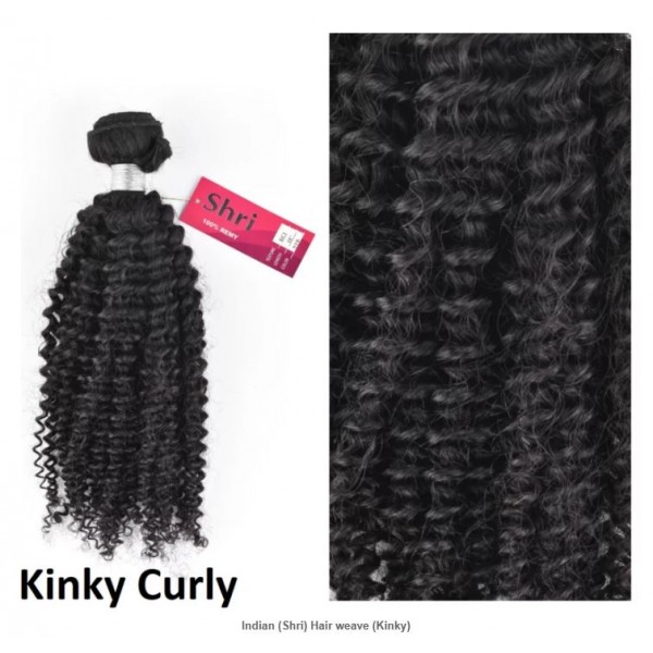 Shri Indian Human Hair Weave Natural Black - Kinky Curly